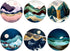 Multi-Function Cell Phone Stand, Rose Gold Mountain Sunset Expanding Grip for Smartphones and Tablets (6 Pack), PENGY-61