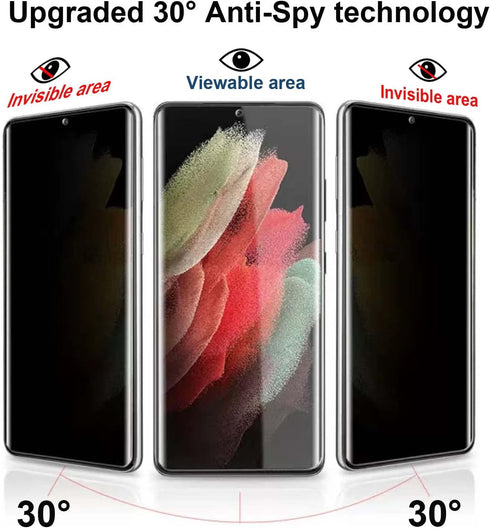 Privacy Screen Protector for Samsung Galaxy Note 10 (2 Pack) - 6.3 Inch Tempered Glass, Anti-spy, 9H Hardness