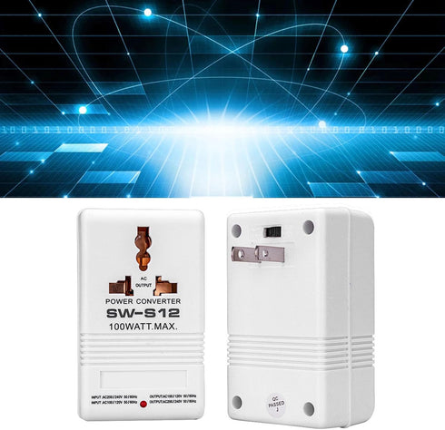 GOTOTOP SW-S12 100W 2 Travel Power Converter, Power Converter Way Foreign Electricity Transformer for Home Appliances