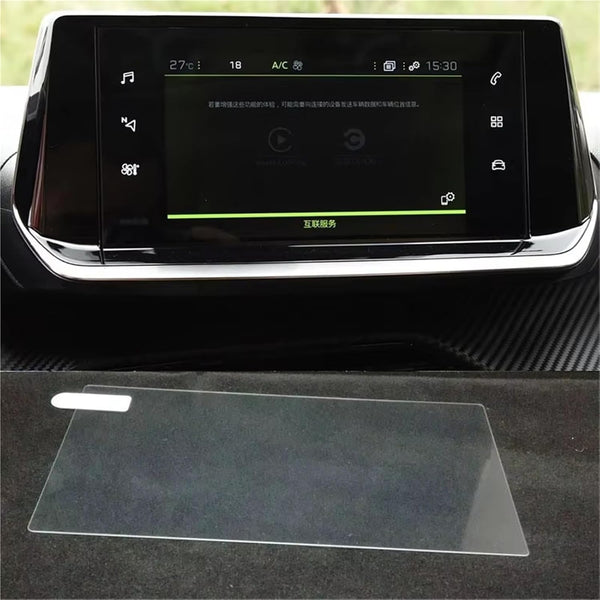 WIJMCTHC Car modification Compatible With Peugeot E-2008 E-208 2024 Tempered Glass Screen Protector