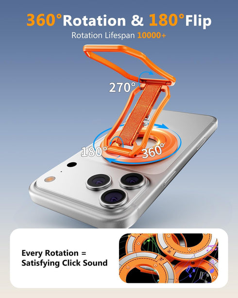 Oerwni 6-in-1 360 17/16/15/14/13/12 Oerwin for Magsafe Phone Grip Stand, Magnetic Phone Holder for Magsafe Kickstand
