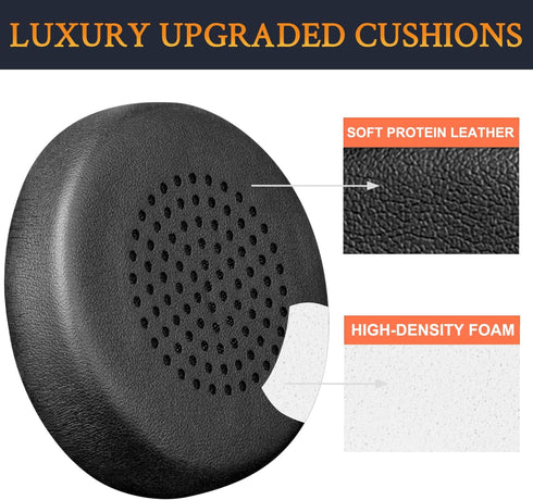 SOULWIT Replacement Earpads for Skullcandy Uproar Wired/Wireless Headphones, Soft Leather, Noise-Isolating Foam - Black