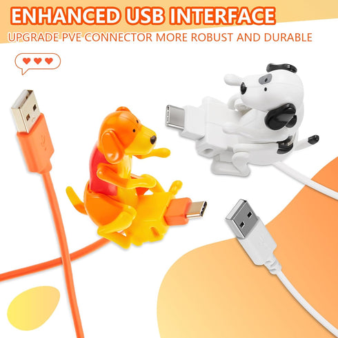 Dog Charging Cable for Smartphone USB Data Transmission Mini Humping Dog Cable for USB Charging of Mobile Phones,