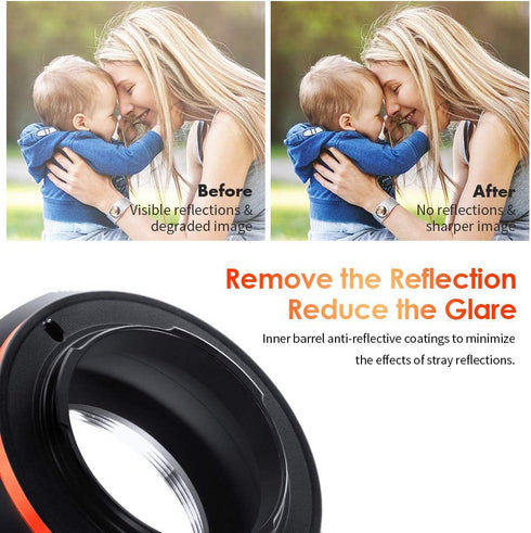 K&F Concept Lens Mount Adapter - Compatible for Leica M42 Screw Mount Lens to M4/3 Micro Four Thirds Mount Camera