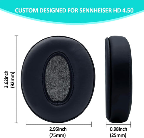 HD 4.50BT Replacement Earpads for Sennheiser HD 4.50 BT, HD4.50BTNC, HD4.40BT, Soft Leather Cushions