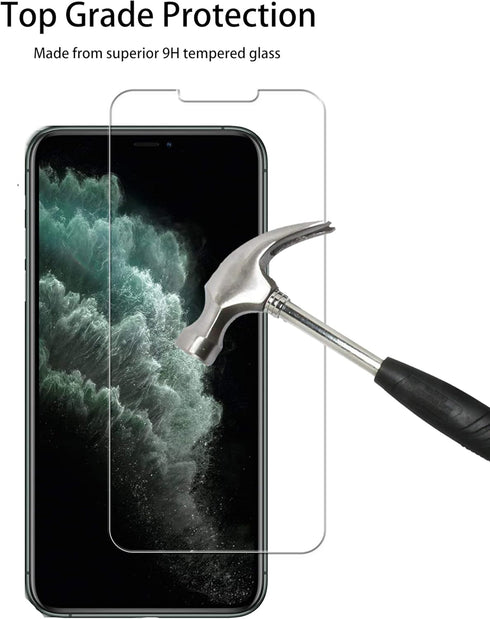 Easy Alignment Frame for iPhone 11 Pro Max Tempered Glass Screen Protector 2-Pack + Camera Lens Protector Film