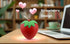 SHARE SUNSHINE Wired Mouse Cute Red Fruit Strawberry Shape Mice, Silent Portable Lightweight USB Girly Optical Corded