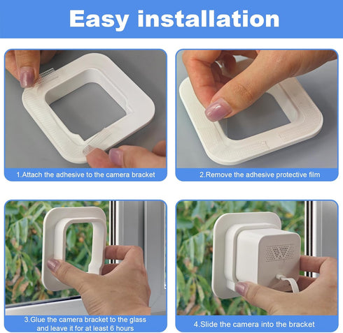 REEYEAR 2 Pack V4/V3 Window Mount fits for Wyze Cam Stick-On Glass Camera Holder for Outdoor Monitoring, Birdwatching