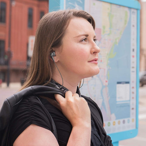 Koss BT115i Wireless Bluetooth Earbuds, In-Line Microphone, Volume Control, Sweat Resistant, Dark Grey and Black