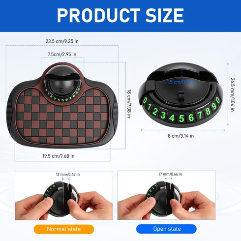 Generic 360 Multifunction Car Anti Slip Dashboard Mat with Rotatable Phone Holder, Temporary Parking Number, Organizer