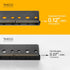 RIVECO 2 8U 3.0 mm PCS Rack Rails, Tapered Holes Rack Mount Rails for Recording & Network Wooden Cabinet Mounting