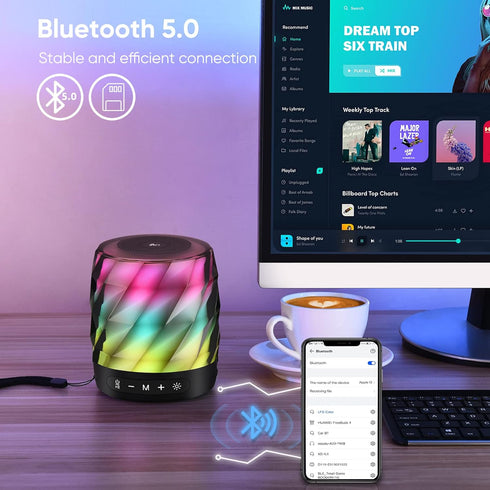 LFS Bluetooth Speakers - Premium 20W Portable Wireless Speakers with TWS Bluetooth 5.0, Waterproof, 20H Playtime