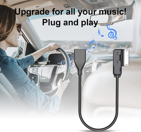 AMI to USB Cable for Audi Music Interface Adapter, MDI USB AUX Cord for VW Audi 2014