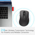 memzuoix 2.4G Wireless Mouse, 1200 DPI Computer Wireless Mouse with USB Receiver, Portable Wireless USB Mouse Battery Powered Cordless Mouse for Laptop, PC, Desktop, 5 Buttons (Matte Black)
