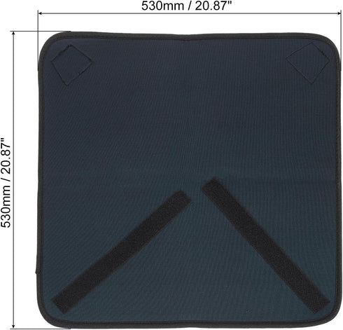 PATIKIL Camera Protective Wrap, 21"x21" Lens Wrap Cloth with Thick Protective Neoprene, Lens Pouch Bag with Hook and Loop for Lens, SLR, Black Grey