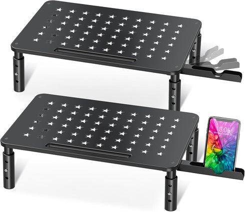 Zimilar 2 Pack Monitor Stand , 3 Height Adjustable Stand with Unique