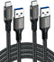 USB A to USB C Cable 3.3ft+6.6ft, 10Gbps Data Transfer and 60W 3A Fast Charging 3.1/3.2 Gen 2 Cable for Samsung Galaxy