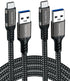 USB A to USB C Cable 3.3ft+6.6ft, 10Gbps Data Transfer and 60W 3A Fast Charging 3.1/3.2 Gen 2 Cable for Samsung Galaxy
