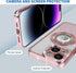 Losin 15 Compatible with iPhone Magnetic Glitter Case Compatible with MagSafe Luxury Bling Rhinestone Case with Logo