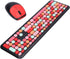 Girl 110Keys Keyboard Mouse Combo, Retro Mixed Color Keyboard with Cute Mouse Set, 1200 DPI 3Keys Mouse for Gaming PC