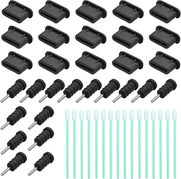 USB C Dust Plug, Type C Charging Port Dust Covers with 3.5mm Headphone Jack Protectors