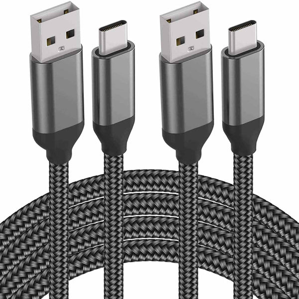 10FT USB C Cable 2PACK, Fast Charging for iPhone 15 16 Pro Max, iPad Pro, Nylon Cord for Samsung Galaxy & More