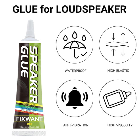 Loud Speaker Repair Glue Foam Side Dust Cap Rubber Edge Cone Basin Strong Adhesive 50ML/1.68 fl.oz (1)