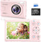 Pink Kids 4K Digital Camera: Compact Photography and Video Camera with 64MP Autofocus and 32GB TF Card