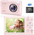 Pink Kids 4K Digital Camera: Compact Photography and Video Camera with 64MP Autofocus and 32GB TF Card