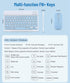 Wireless Keyboard and Mouse Combo – Cute Bluetooth Keyboard with Silent Mouse, 3 Adjustable DPI, 2.4G USB Slim Keyboard