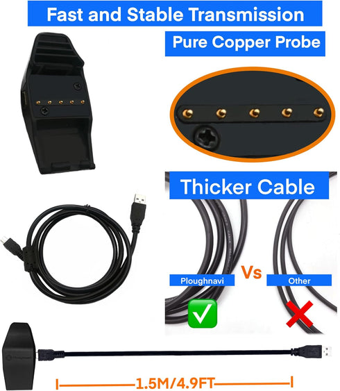 Charger Clip for Garmin Delta, Delta Sport Dog Collars Anti Barking Collar, Replacement USB Charging Cable