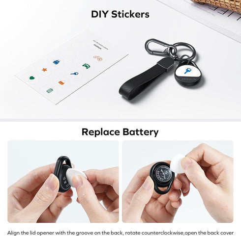 Momax Tracker Electronics Key Finder, Smart Tag for Key, Backpack, Wallet, Works with Apple Find My (iOS Only)