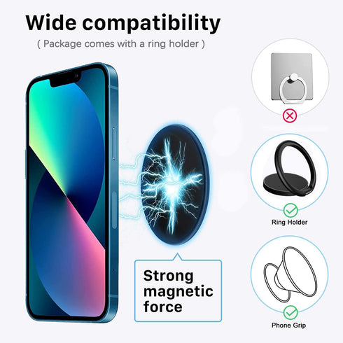 Lendouble Magnetic Disk Base for Magsafe Accessories - Removable Magnet Plate Compatible with iPhone 15/14/13/12 Pro