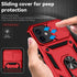 iPhone 12 Mini Case (Red) with Military Grade Drop Protection, Slide Lens Cover, HD Screen Protector & Kickstand.