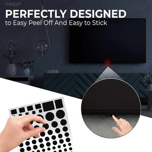 FLANCCI LED Light Blocking Stickers - Blackout LED Covers, Dim 50%-80% of Lights, 2 Sheets (1 Cut Out + 1 Uncut)