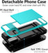 Vofolen Case Compatible with iPhone 15 with Card Holder, Dual Layer Shockproof Wallet Phone Case Hidden Card Slot Sliding Protective Hard Shell Back Cover Slim Case for iPhone 15, 6.1 Inch Sky Blue