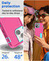 AICase iPhone 14 Heavy Duty Case with Kickstand, Glass Screen Protector & Camera Lens, Rugged Shockproof Protection.