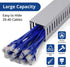 ZhiYo 2x2in Server Rack Cable Management Raceway, Cable Duct Kit, Electrically Safe PVC for Network Wire Management