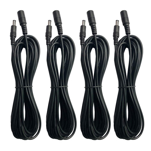 DC 12V Power Extension Cord Cable, 15ft (5m) 2.1mm x 5.5mm for CCTV Security Cameras, LED Light Strip, Baby Monitor