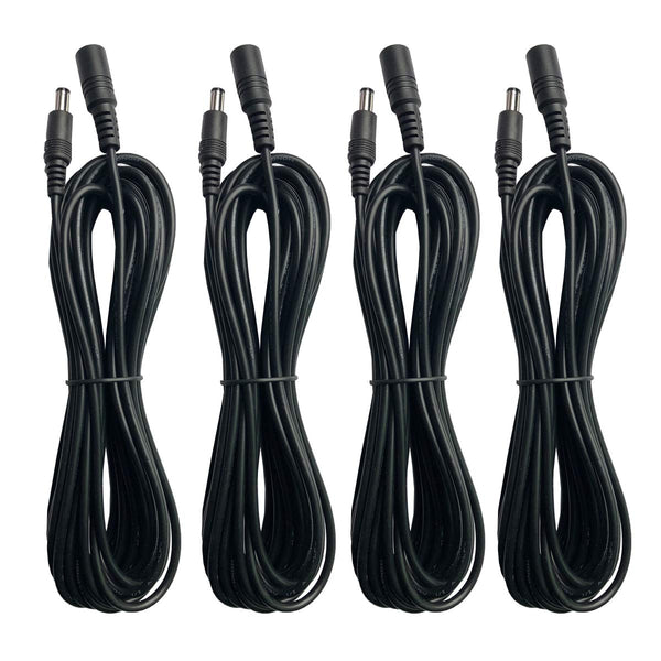 DC 12V Power Extension Cord Cable, 15ft (5m) 2.1mm x 5.5mm for CCTV Security Cameras, LED Light Strip, Baby Monitor