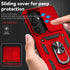 SunStory Galaxy S24 Case - Military-Grade Protection, HD Screen Protector, Kickstand & Slide Camera Cover (Red)