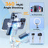 LingoFoto 53" 360 All-in-1 Selfie Stick Tripod with Light & Wireless Remote, Extendable Aluminum Phone Tripod Stand