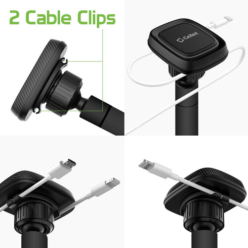 CELLET Flexible Arm, Magnetic Dash and Windshield Mount Smartphone Holder Compatible with iPhone 14 Pro Max, Samsung