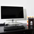 AMT Acrylic Laptop Monitor Stand & Computer Riser with Cat Keyboard Protector, Space-Saving Design, Extra Storage