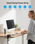 TROND 5 3 1.97in 10FT Desk Clamp Power Strip, Surge Protector with AC Outlets and USB Ports, Desk Mount Charging