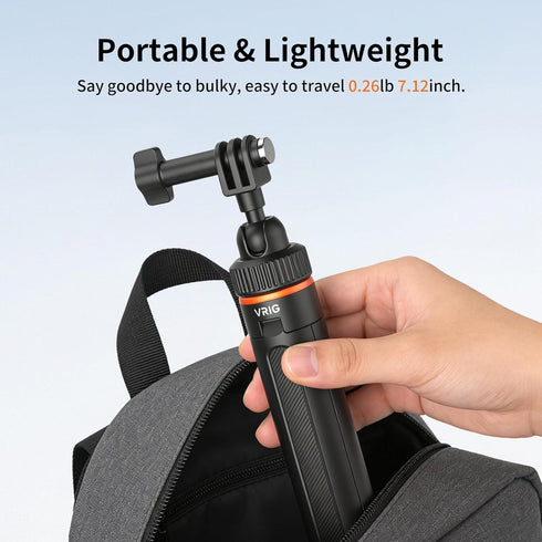 VRIG Express AC80 GoPro,360 6/5Pro/4/3,GoPro 13 12 11 10 VRIG Extenable Mini Camera Tripod for Portable Small Handle