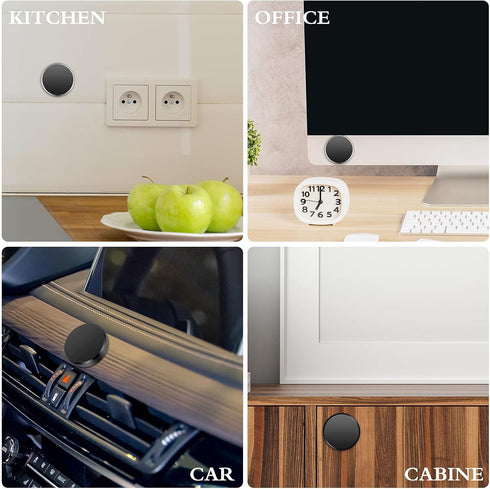 TOODOO 4 Pieces Magnetic Phone Car Mount, Universal Stick on Flat Magnetic Holder for Car Dashboard, Wall, Windshield,