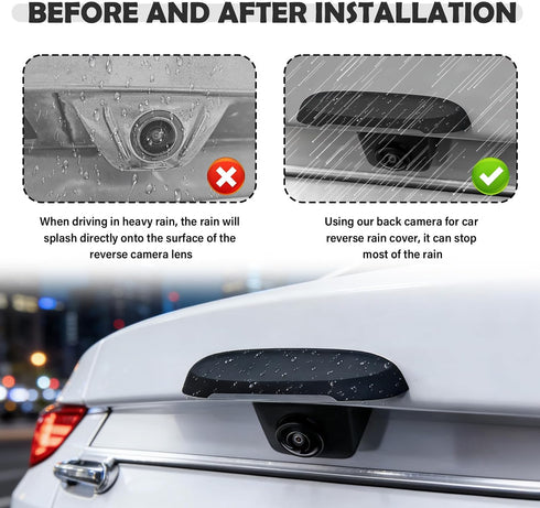 Turcee 0.63 New Car Backup Camera Rain Shield,Silicone Cars Reverse Camera Rain Cover Keeps Cameras Imaging