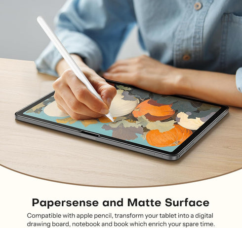 13 Inch M5/M4 (8th/7th Gen,2025/2024), 2 Pack OMOTON PAPERSENSE Paper Screen Protector for iPad Pro Matte Layer