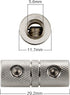 2Pcs 8 Gauge Wire Audio Car Brass Terminal Butt Connectors for Car Stereo Power or Ground Wire Splice